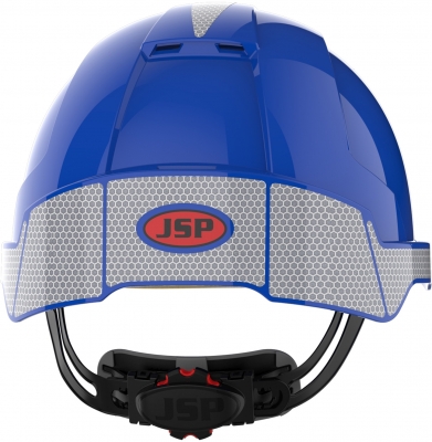 Casca de protectie ventilata Evolite CR2 Mid Peak, albastra, reflectorizanta, JSP